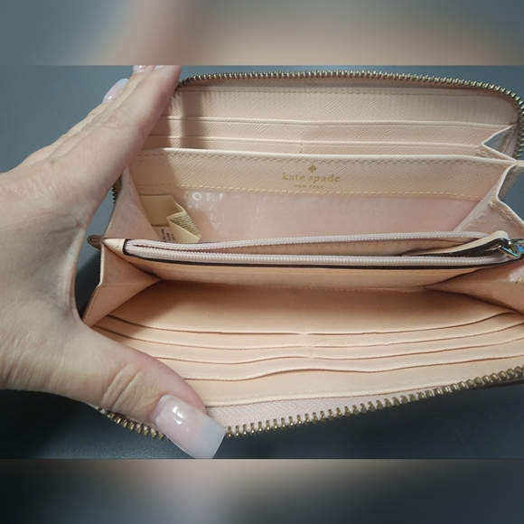 Kate Spade Newbury Lane Neda Zip Around Wallet. Peach - Picture 7 of 13